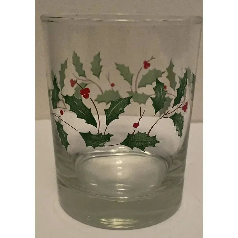 Lenox‎ Holiday Old Fashioned Glass  4 1/8” H x 3 1/4”W